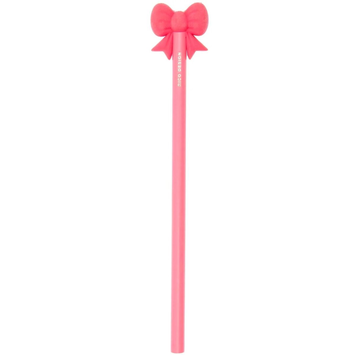 Bleistift mit Schleifen-Radiergummi, Neon Pink