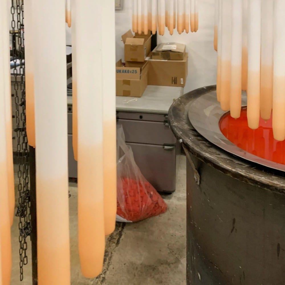 XXL Dip Dye Kerze *Orange*, 1 Stück