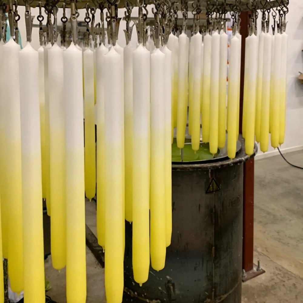 XXL Dip Dye Kerze *Yellow*, 1 Stück