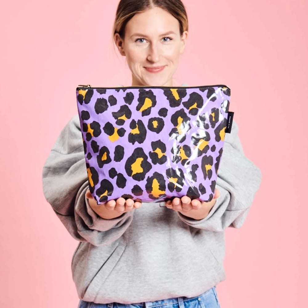 Kosmetiktasche Groß, Acid Leo, Rosa
