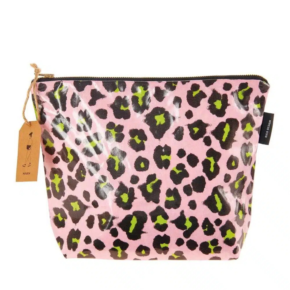 Kosmetiktasche Groß, Acid Leo, Rosa