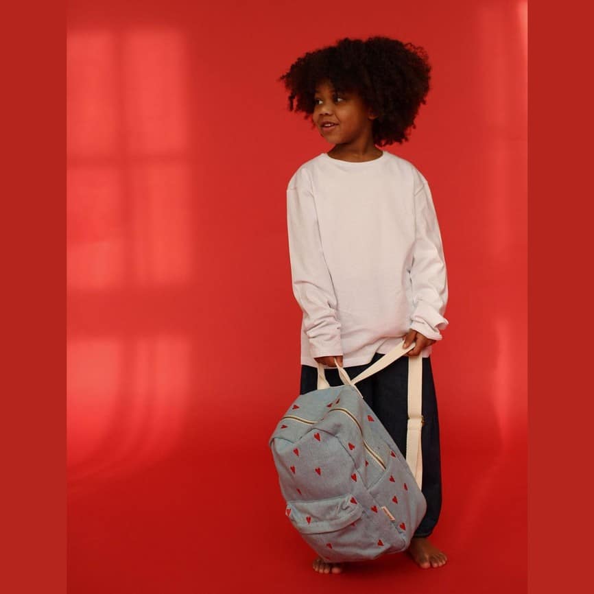 Rucksack Midi *Denim Hearts*, Denim