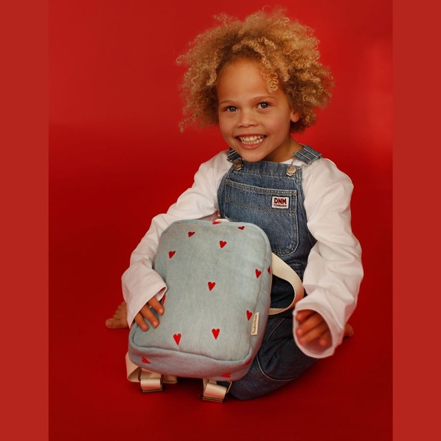 Rucksack Mini *Denim Hearts*, Denim