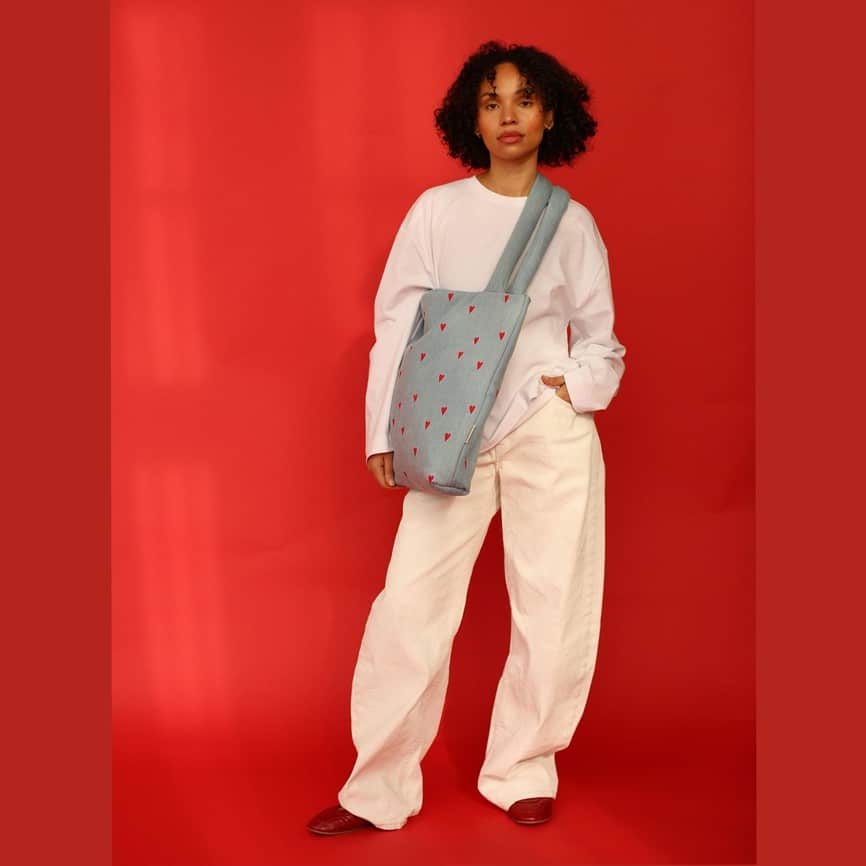 Mom Bag *Denim Hearts*, Denim