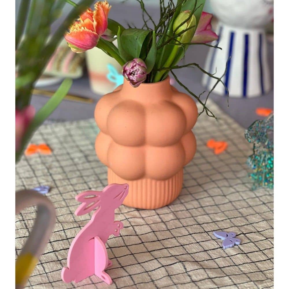 Tischdeko Hase, Pastell Türkis