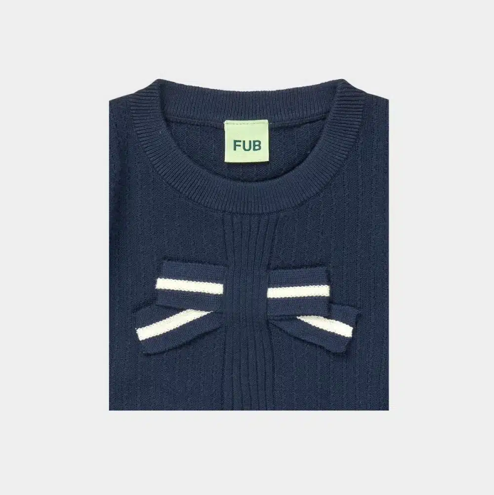 T-Shirt mit Schleife, Navy