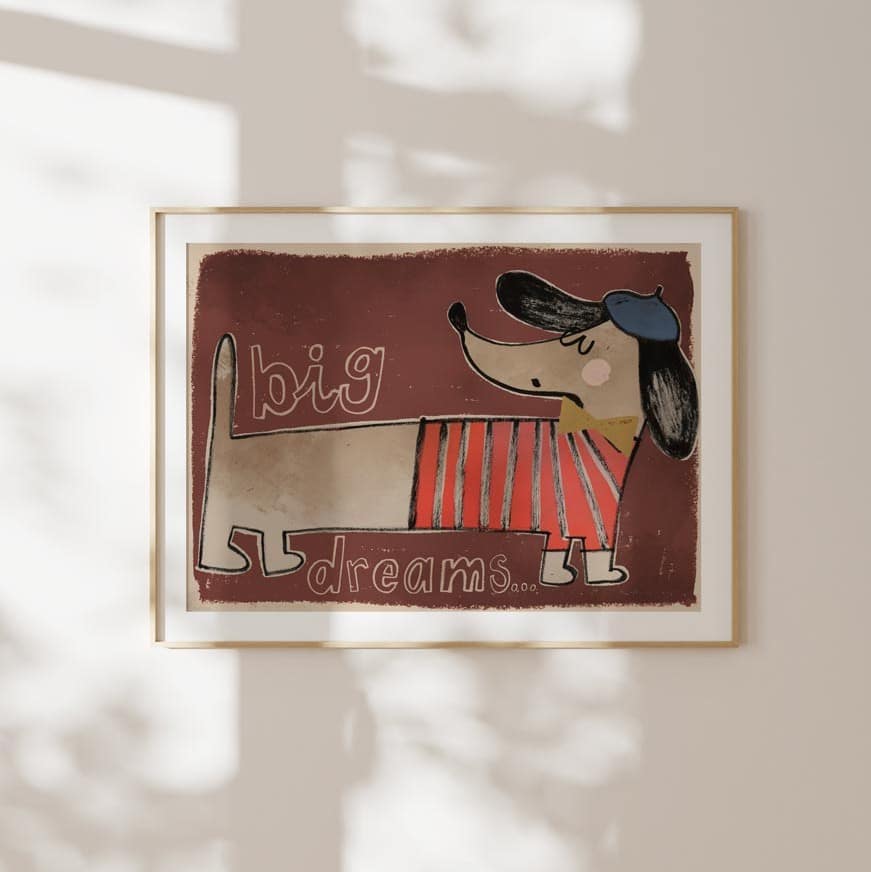 Poster *Teckel Big Dreams*, 50x70cm