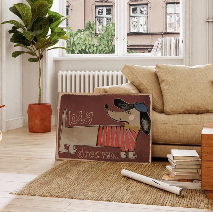 Poster *Teckel Big Dreams*, 50x70cm