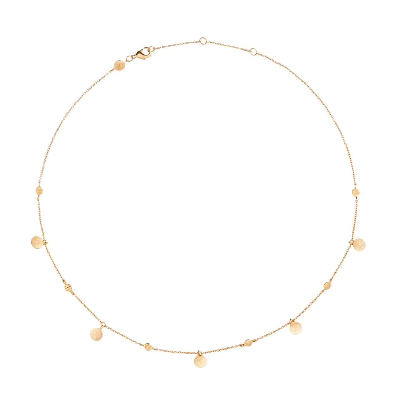 Personalisierte Boho Halskette in 18kt Vergoldung