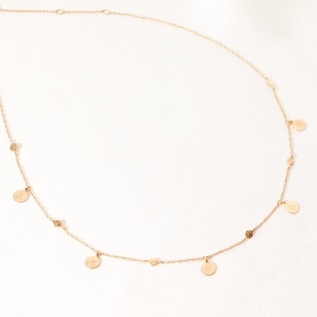 Personalisierte Boho Halskette in 18kt Vergoldung