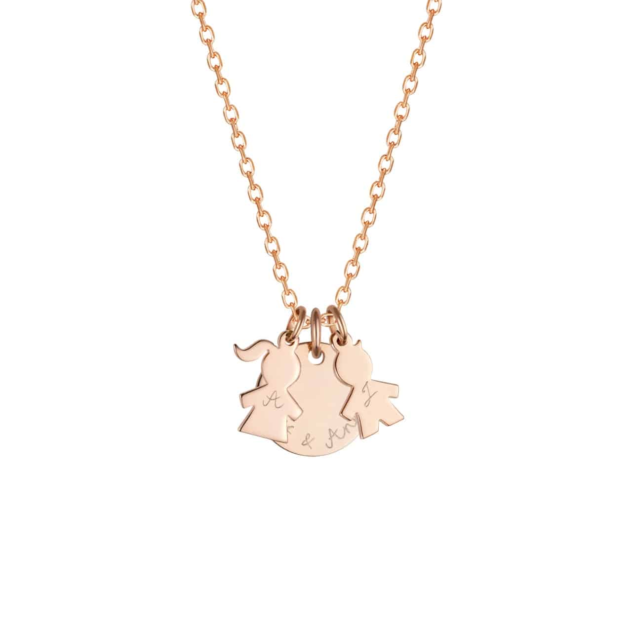 Personalisierte Mama Halskette in 18kt Rosévergoldung