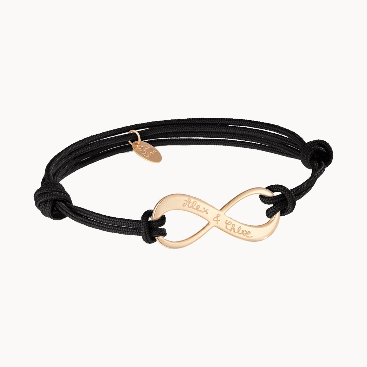 Personalisiertes Armband mit Unendlichkeitssymbol in 18kt Vergoldung
