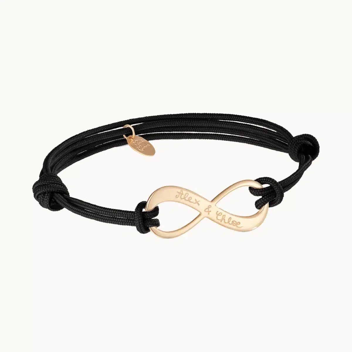 Personalisiertes Armband mit Unendlichkeitssymbol in 18kt Vergoldung