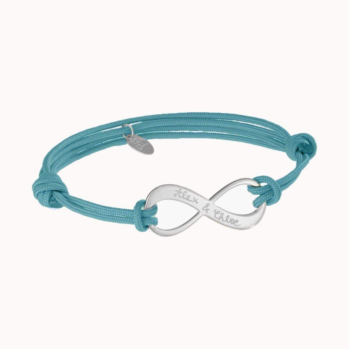 Personalisiertes Armband mit Unendlichkeitssymbol in 925er Sterlingsilber