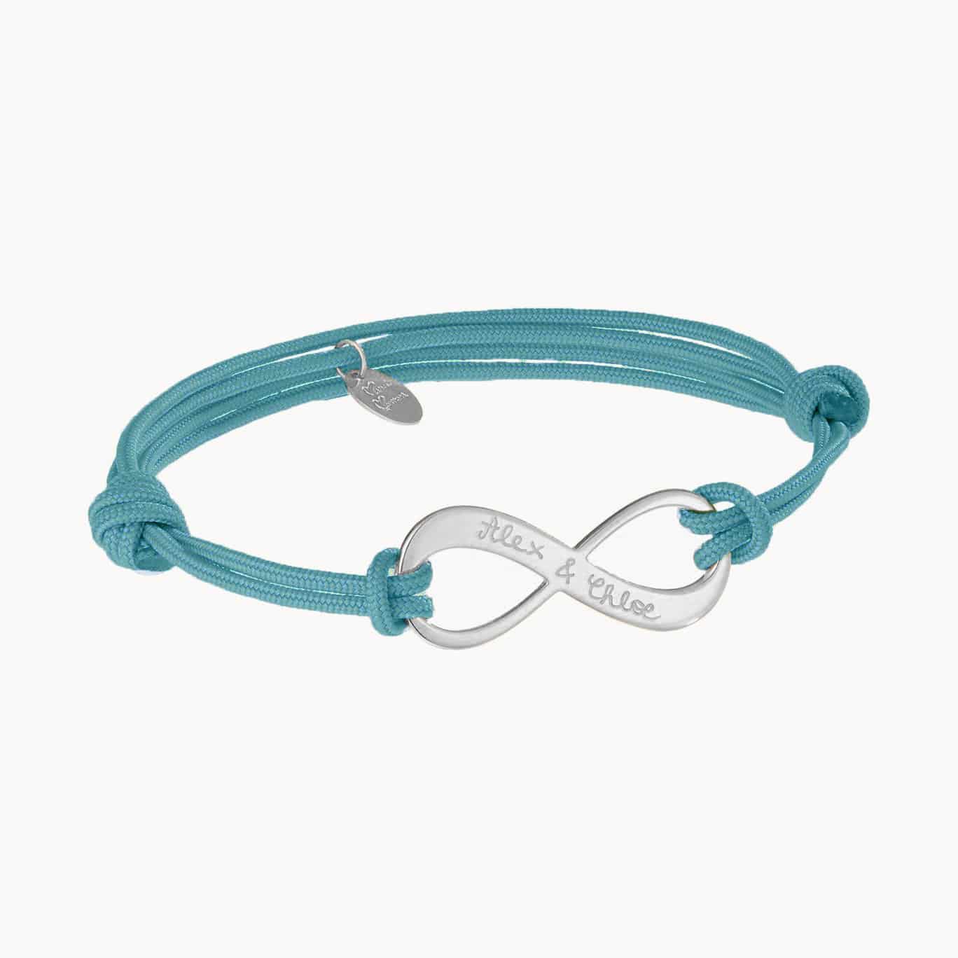 Personalisiertes Armband mit Unendlichkeitssymbol in 925er Sterlingsilber
