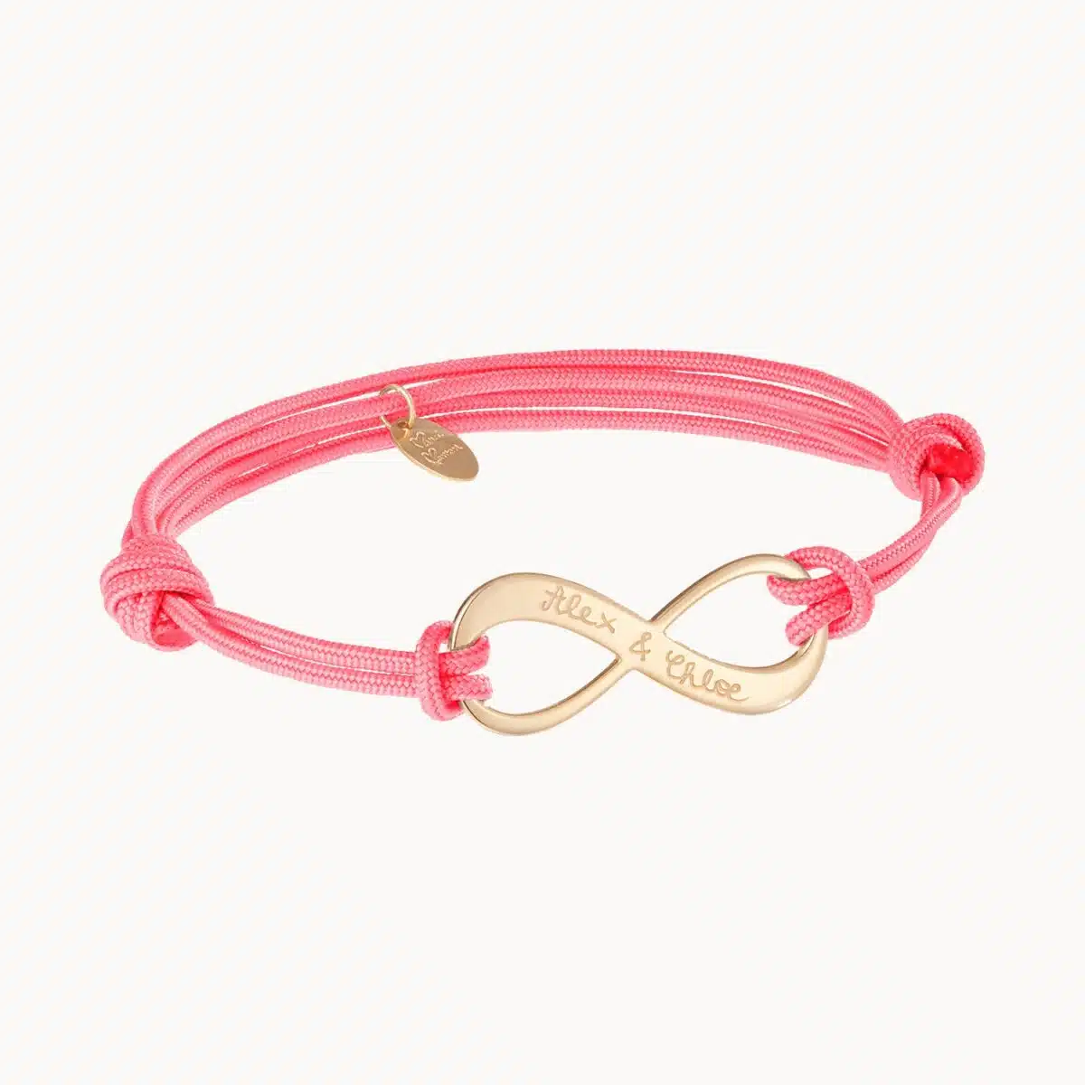 Personalisiertes Armband mit Unendlichkeitssymbol in 18kt Vergoldung