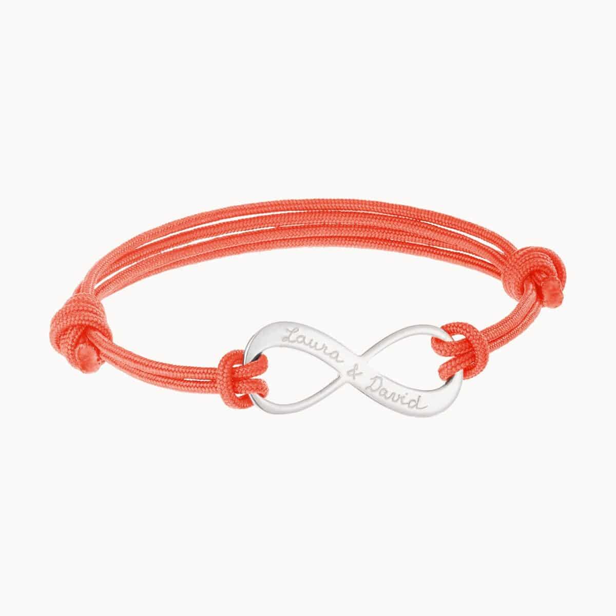 Personalisiertes Armband mit Unendlichkeitssymbol in 925er Sterlingsilber