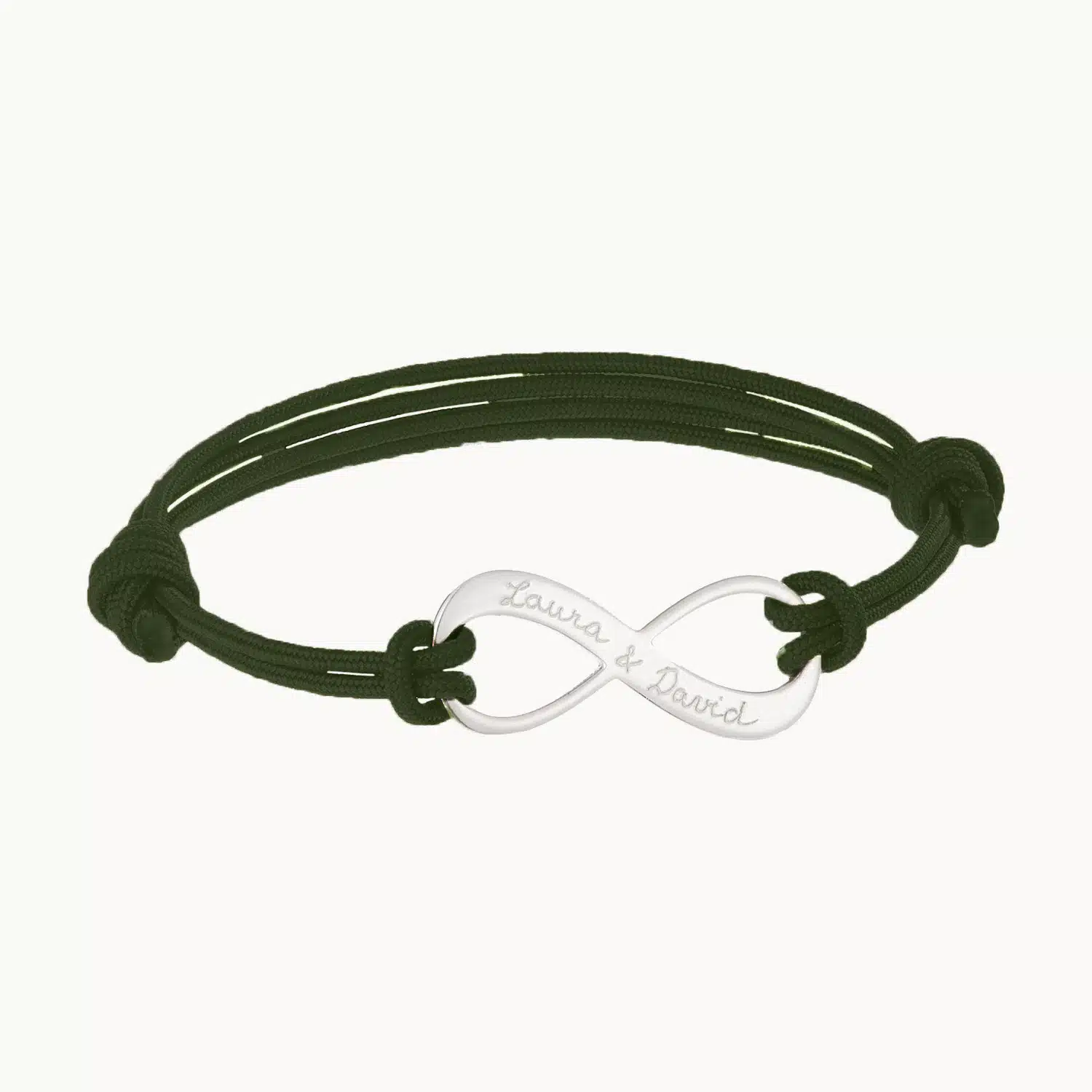 MerciMaman_infinity-bracelet-forest-green-silver