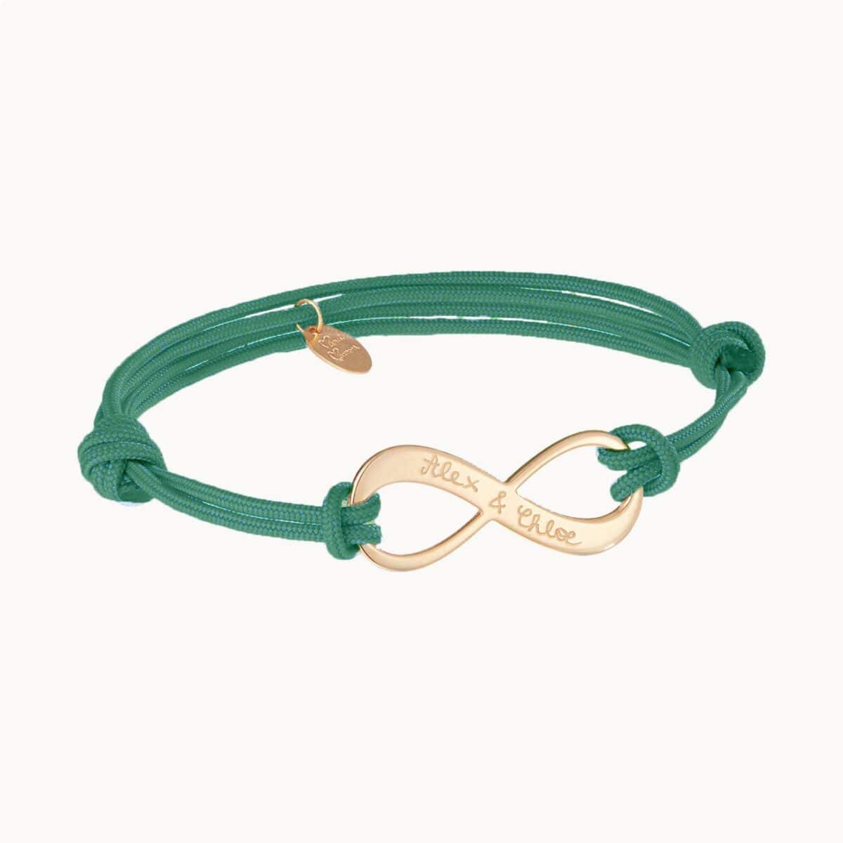 Personalisiertes Armband mit Unendlichkeitssymbol in 18kt Vergoldung