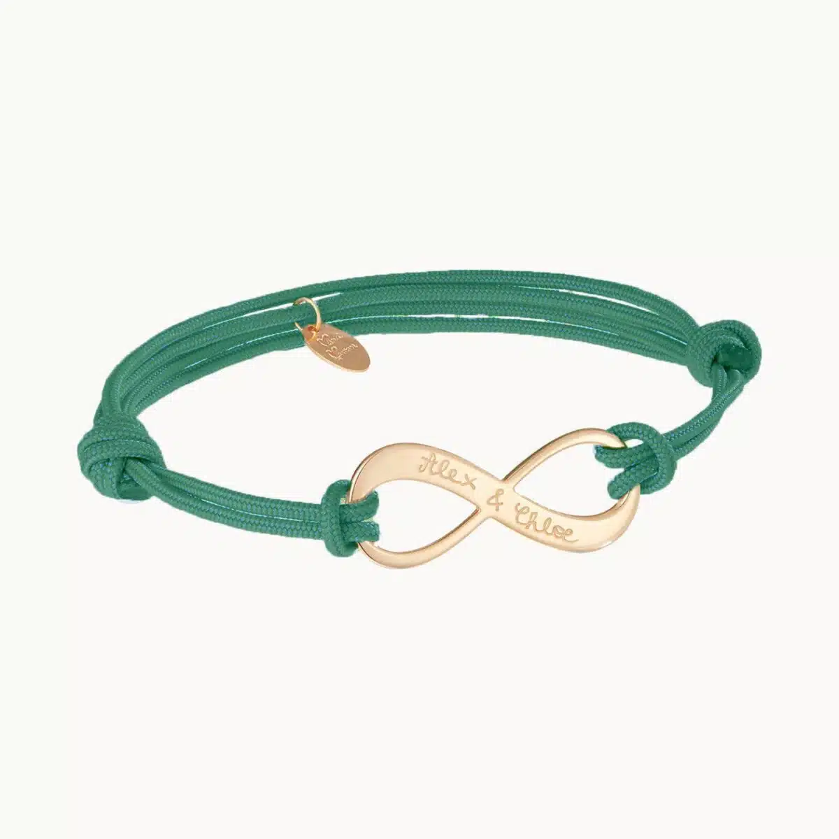 Personalisiertes Armband mit Unendlichkeitssymbol in 18kt Vergoldung