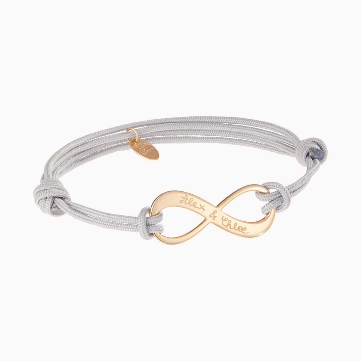 Personalisiertes Armband mit Unendlichkeitssymbol in 18kt Vergoldung