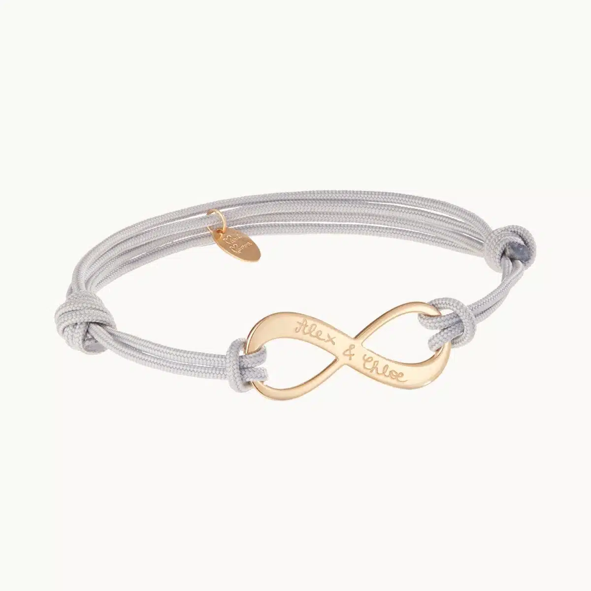 Personalisiertes Armband mit Unendlichkeitssymbol in 18kt Vergoldung
