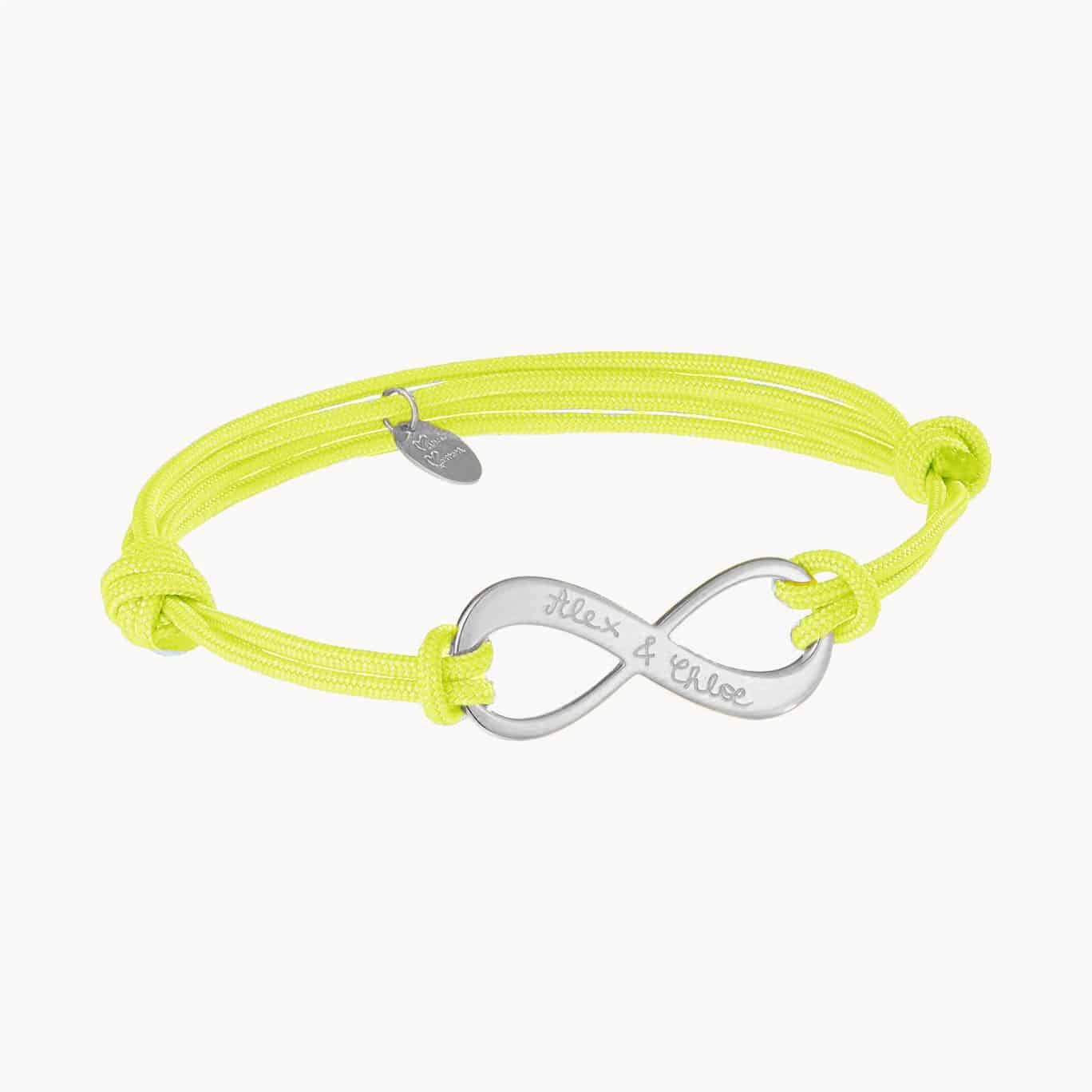 Personalisiertes Armband mit Unendlichkeitssymbol in 925er Sterlingsilber