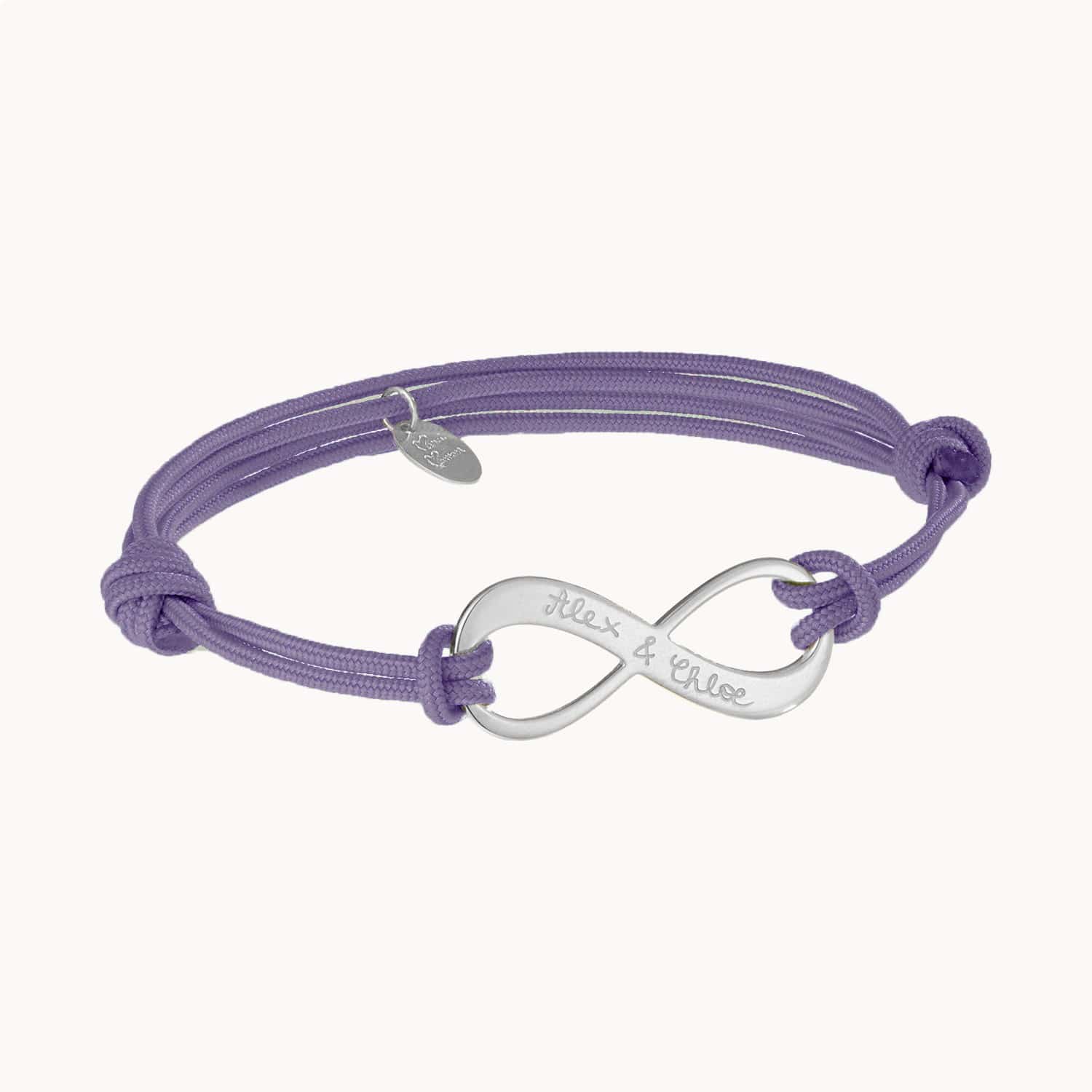 Personalisiertes Armband mit Unendlichkeitssymbol in 925er Sterlingsilber