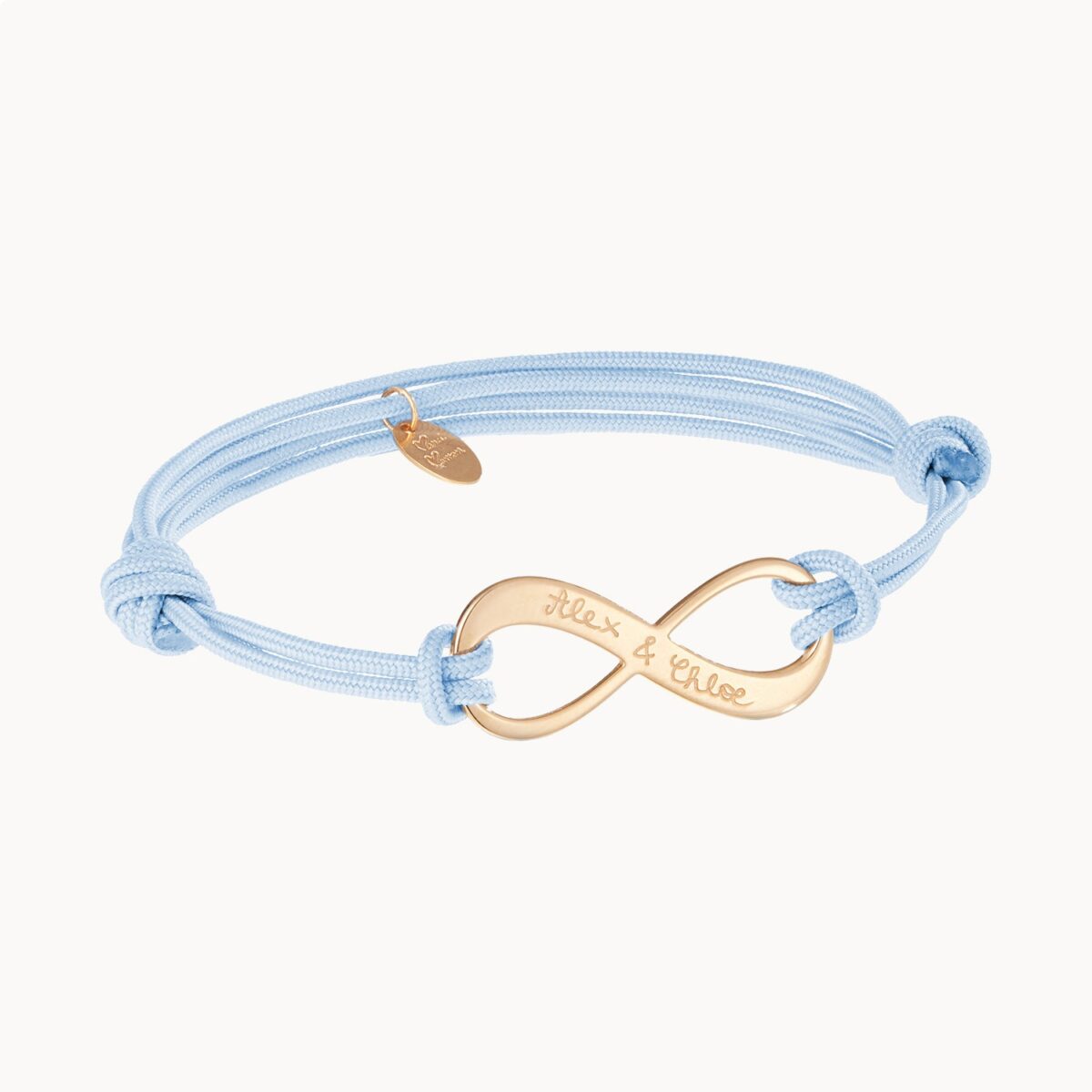 Personalisiertes Armband mit Unendlichkeitssymbol in 18kt Vergoldung