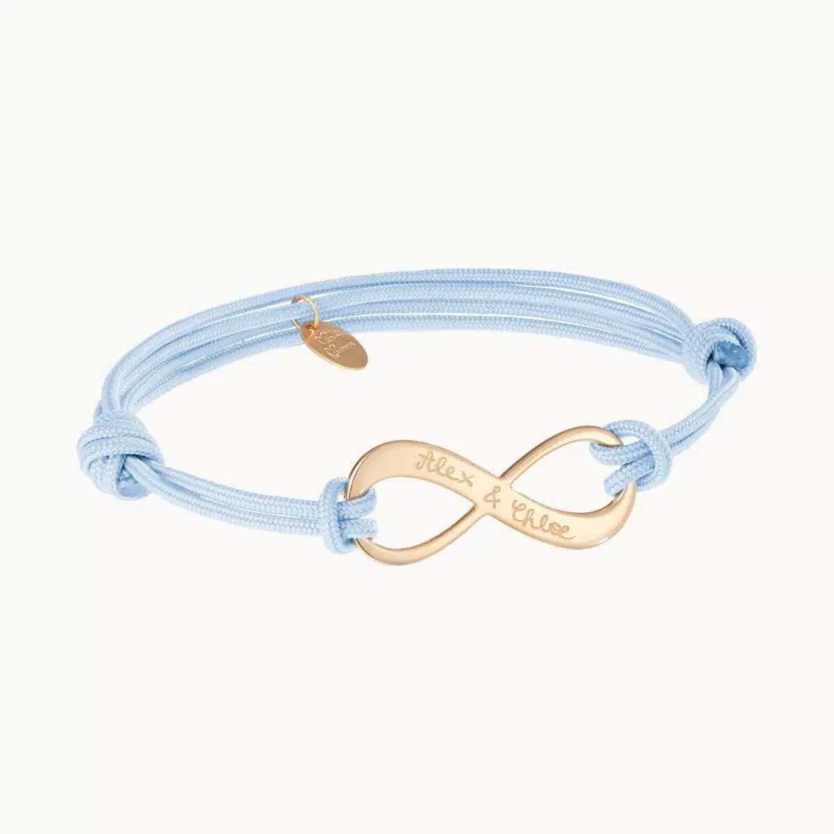Personalisiertes Armband mit Unendlichkeitssymbol in 18kt Vergoldung