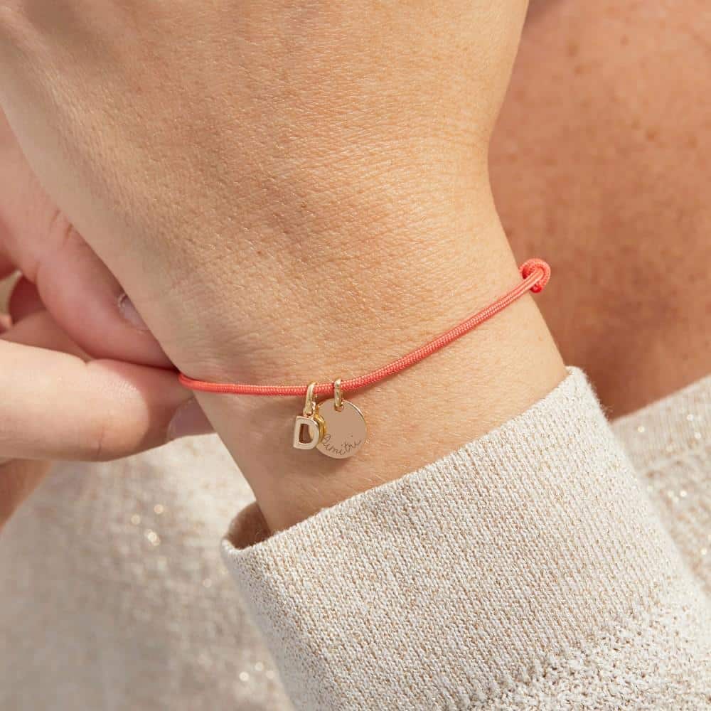 Personalisiertes Mini Buchstaben Armband in 18kt Vergoldung
