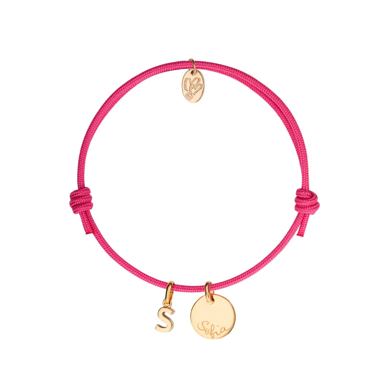 Personalisiertes Mini Buchstaben Armband in 18kt Vergoldung