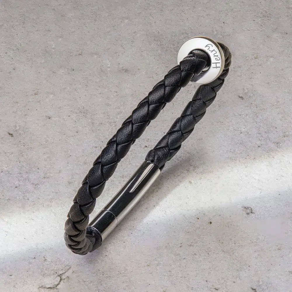 Personalisiertes Unity Lederarmband für Männer