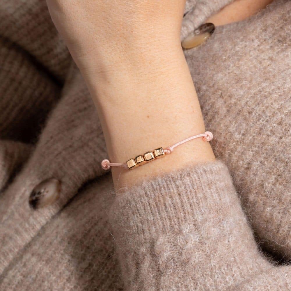 Personalisiertes Würfel Armband in 18kt Vergoldung
