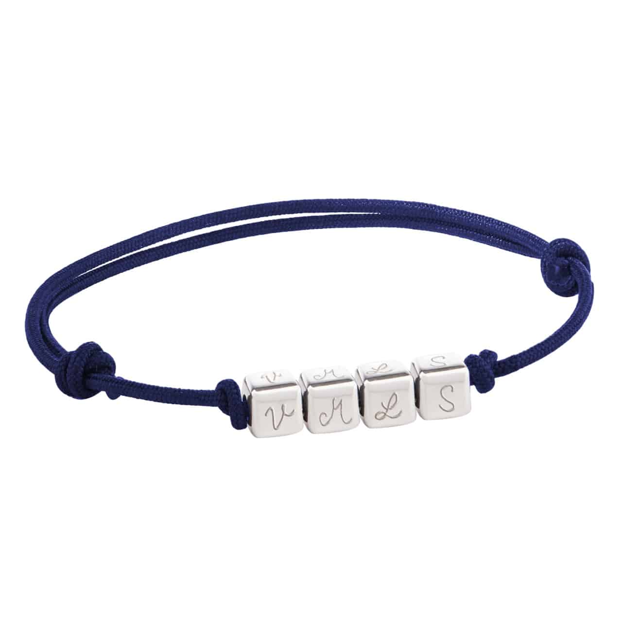 Personalisiertes Würfel Armband für Männer in 925er Sterlingsilber