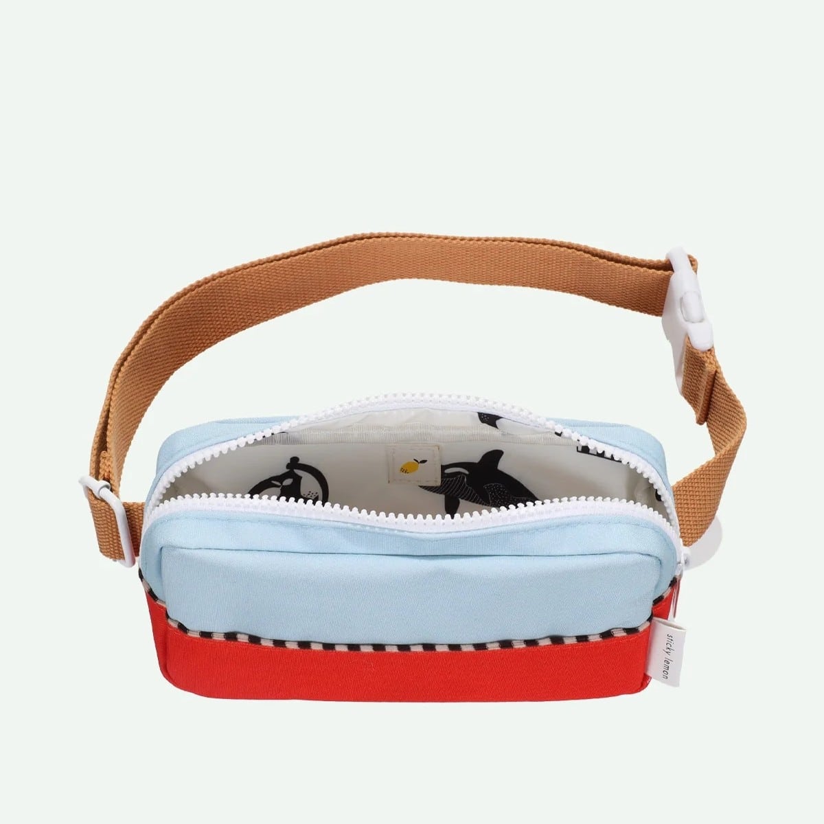 Bauchtasche *Colourblocking*, Zissou Blue + Red Hat