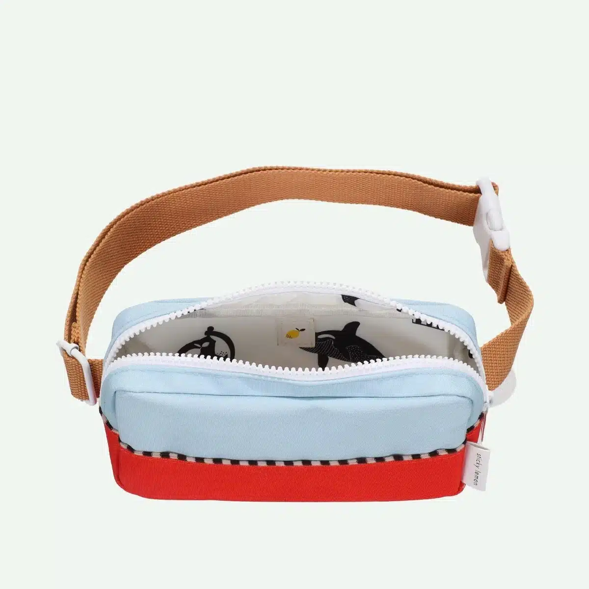 Bauchtasche *Colourblocking*, Zissou Blue + Red Hat