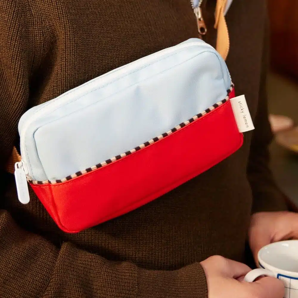 Bauchtasche *Colourblocking*, Zissou Blue + Red Hat