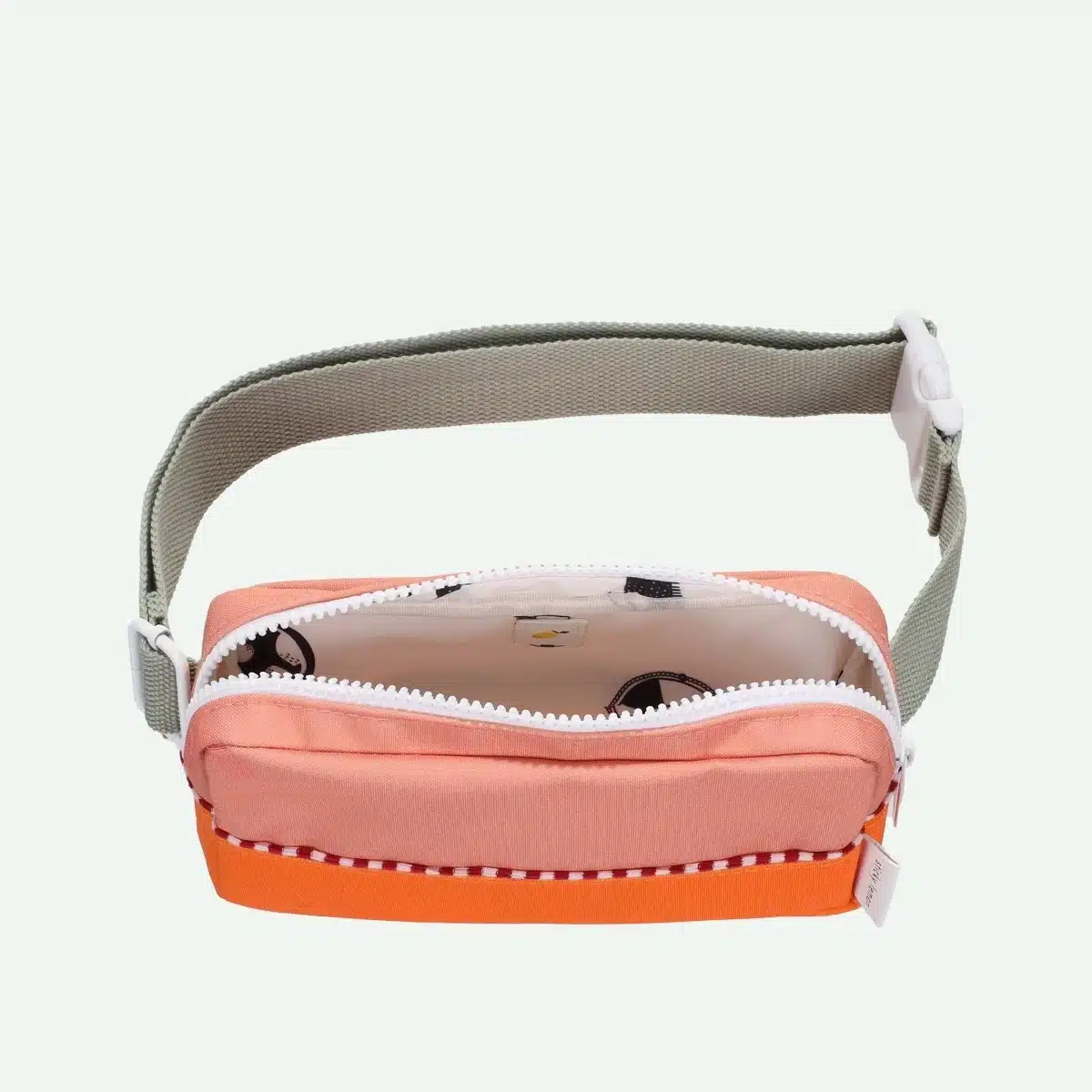 Bauchtasche *Colourblocking*, Coral Pink + Lifebuoy Orange
