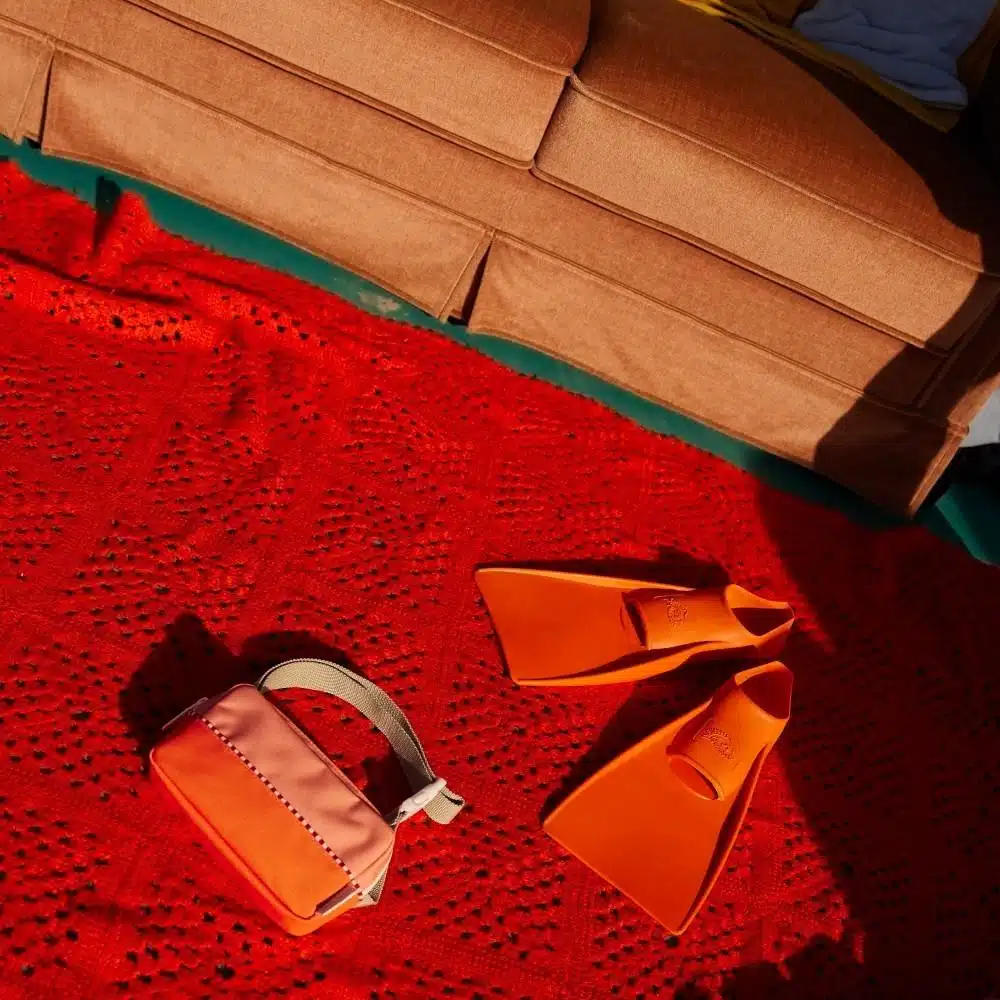 Bauchtasche *Colourblocking*, Coral Pink + Lifebuoy Orange