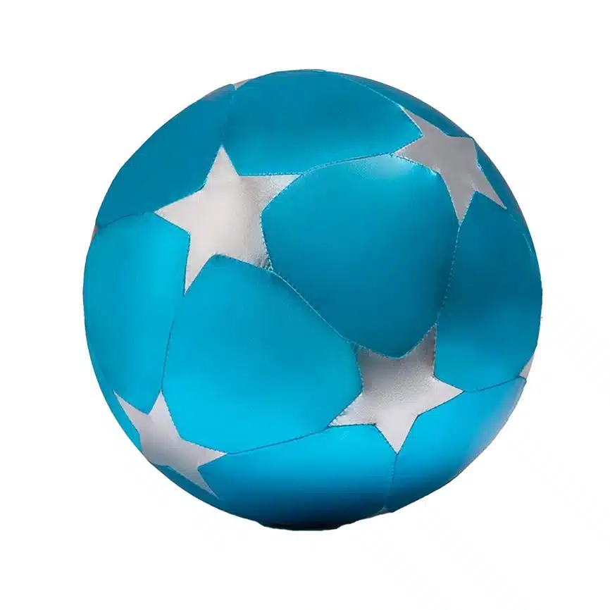 Stoffball, Blau & Silber, 30cm