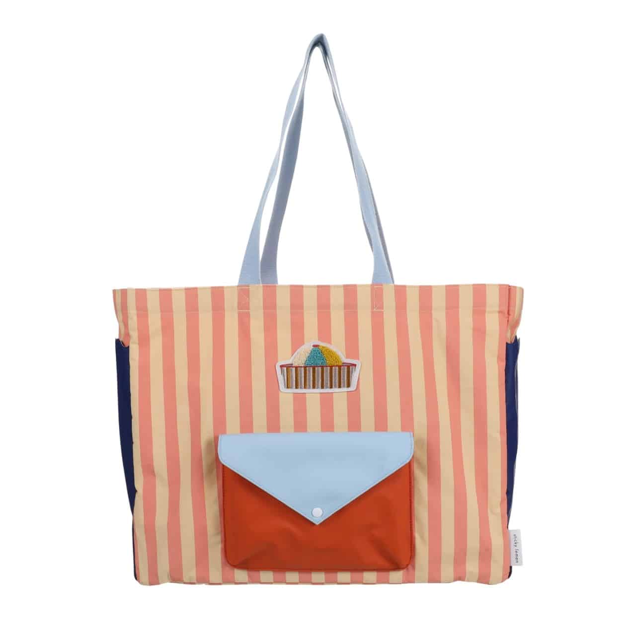 Shopper *Wonders of the deep sea*, Coral Pink + Sandy Yellow