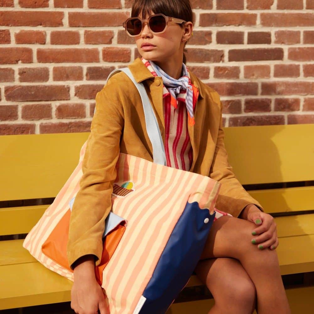 Shopper *Wonders of the deep sea*, Coral Pink + Sandy Yellow