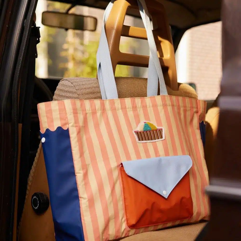 Shopper *Wonders of the deep sea*, Coral Pink + Sandy Yellow