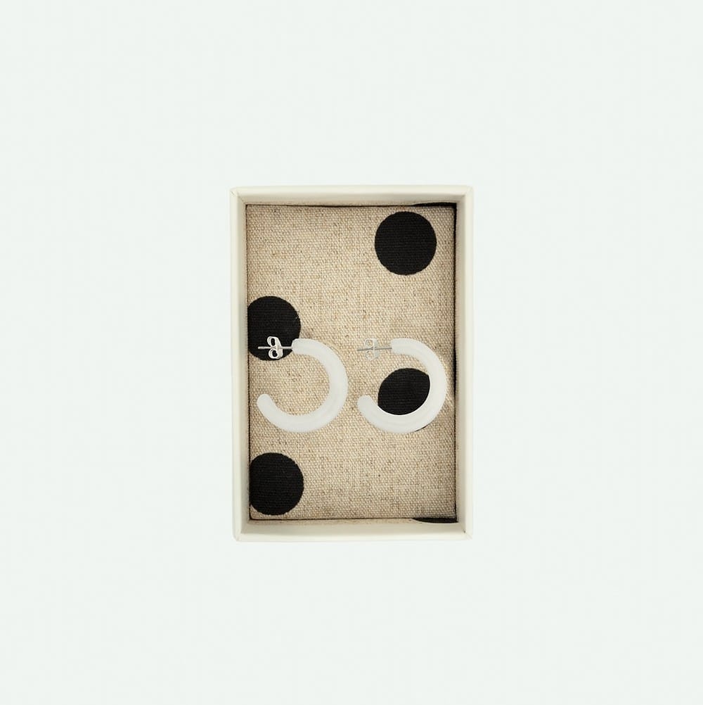 Ohrringe *Club Chic*, Cerchio, Pearl White