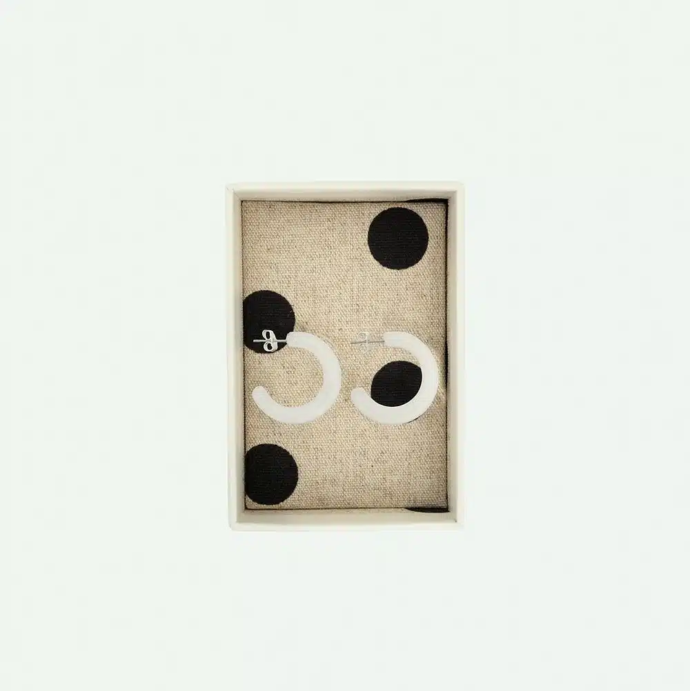 Ohrringe *Club Chic*, Cerchio, Pearl White