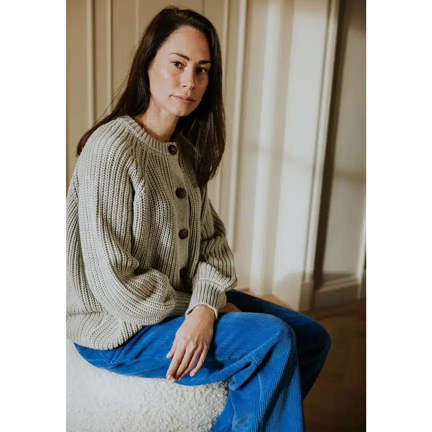 Strickjacke Women *Raglan*, Grey Melange