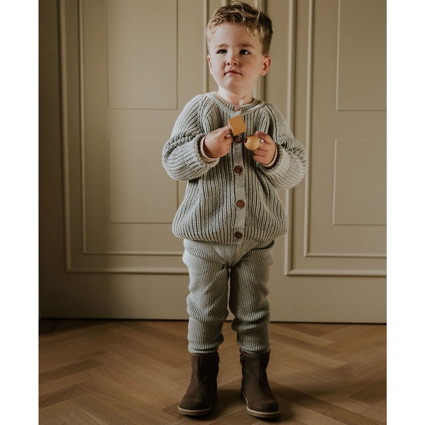 Leggings *Fine Rib*, Grey Melange