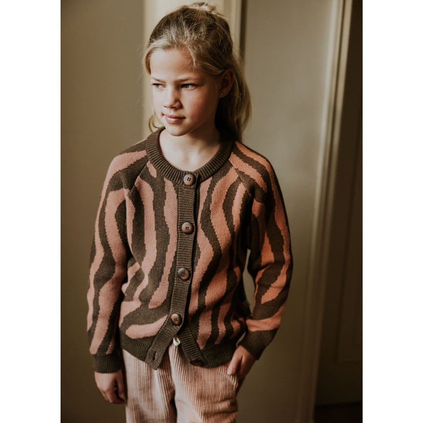 Strickjacke *Raglan*, Pink Zebra