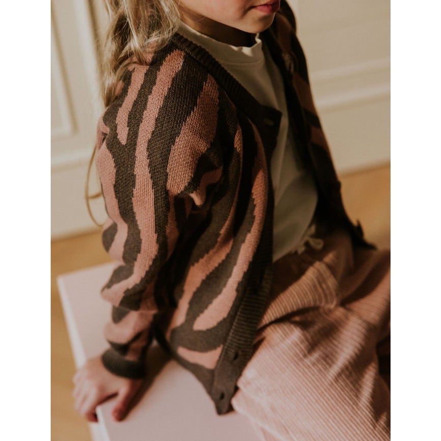 Strickjacke *Raglan*, Pink Zebra